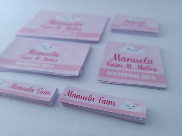 Kit Etiqueta Escolar Rosa Nuvem Menina