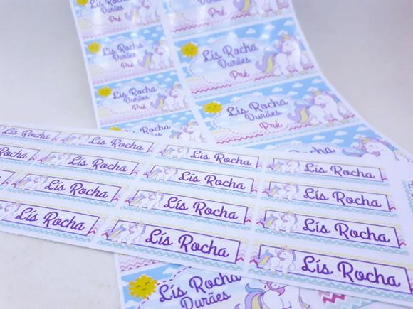Kit Etiqueta Escolar Unicórnio