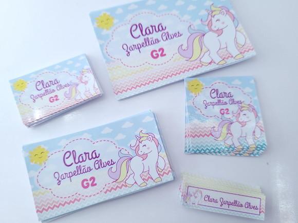 Kit Etiqueta Escolar Unicórnio Menina