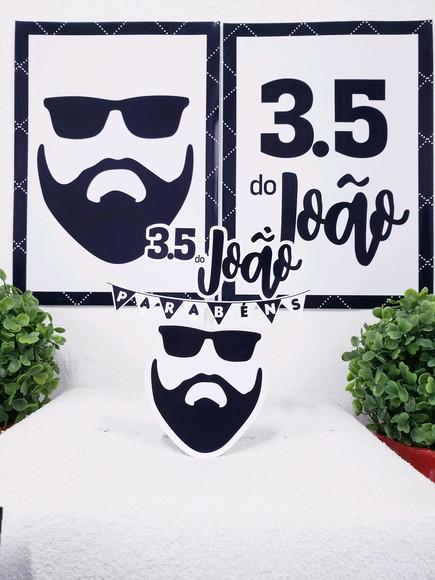 Kit Festa em Casa Barba Topo e Bandeirola