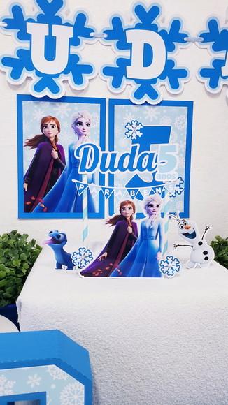 Kit Festa em Casa Frozen 2 Topo e Bandeirola
