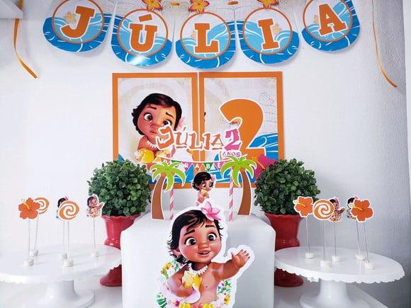Kit Festa em Casa Moana Baby