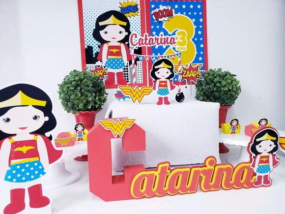 Kit Festa em Casa Mulher Maravilha Cute