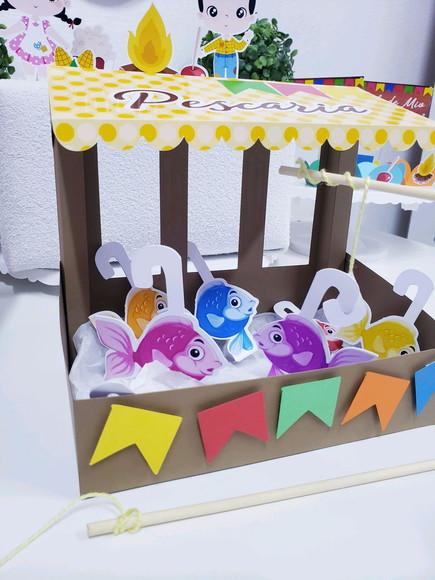 Kit Festa Junina em Casa Arraiá Personalizado Pescaria