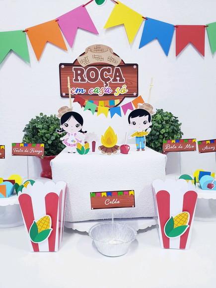 Kit Festa Junina em Casa Arraiá Personalizado Pescaria