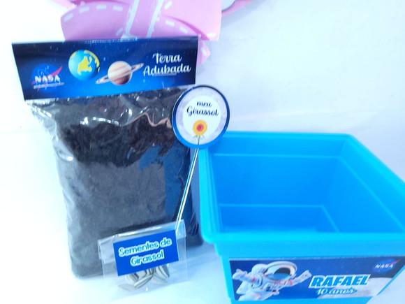 Kit Jardim Astronauta Nasa Personalizado Plantio
