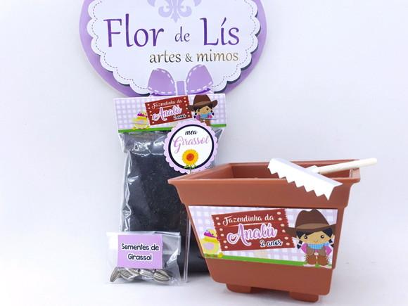 Kit Jardim Plantação Fazendinha Menina