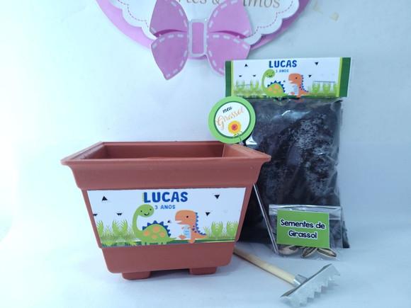 Kit Jardinagem Dinossauros Baby Lembrancinha Ecológica