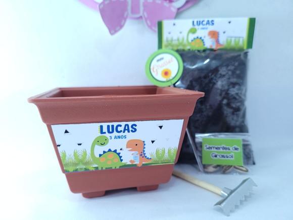 Kit Jardinagem Dinossauros Baby Lembrancinha Ecológica