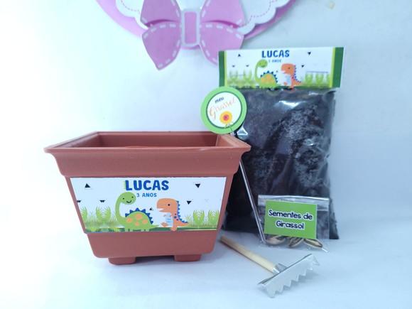 Kit Jardinagem Dinossauros Baby Lembrancinha Ecológica