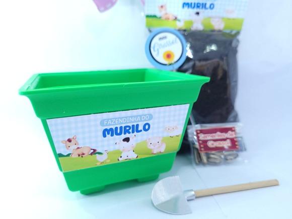Kit Jardinagem Lembrancinha Personalizada Fazendinha