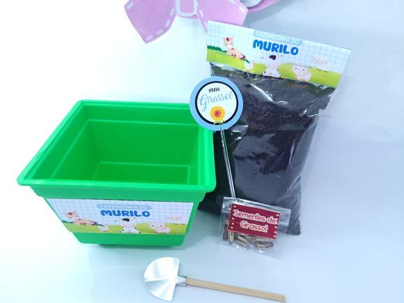 Kit Jardinagem Lembrancinha Personalizada Fazendinha