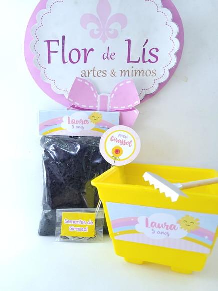 Kit Jardinagem Personalizado Arco Íris e Raio de Sol