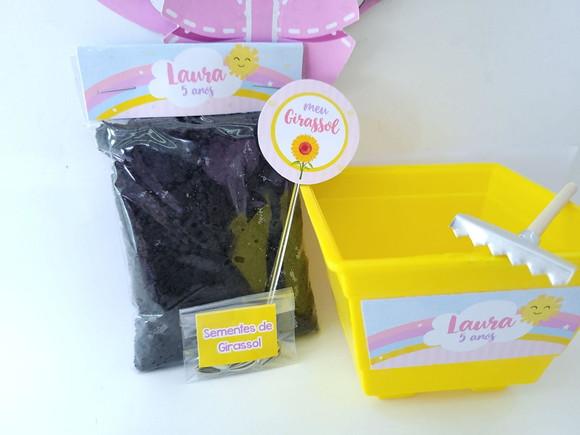 Kit Jardinagem Personalizado Arco Íris e Raio de Sol