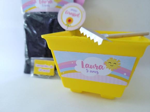 Kit Jardinagem Personalizado Arco Íris e Raio de Sol
