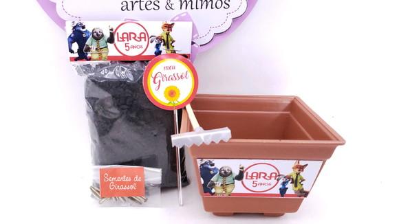 Kit Jardinagem Plantação Zootopia Ecológico