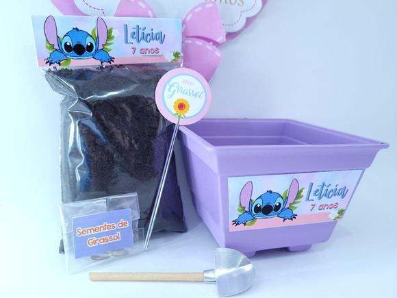 Kit Jardinagem Stitch Lembrancinha Personalizada Plantio
