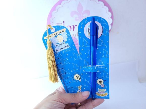 Kit Marca Página Régua e Caneta Dia dos Professores Presente