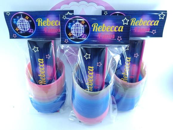Kit Mola Festa Neon com Mola Maluca e Dominó Festa Disco 80