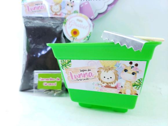 Kit para Plantar Lembrancinha Safari Aquarela Menina