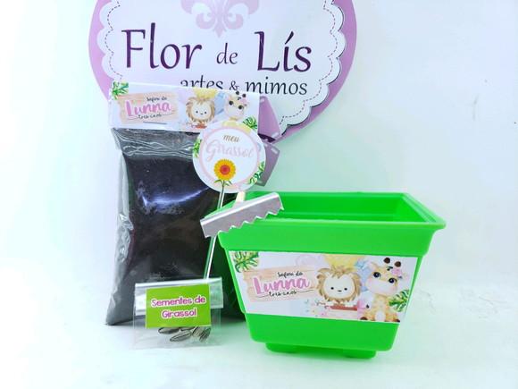 Kit para Plantar Lembrancinha Safari Aquarela Menina