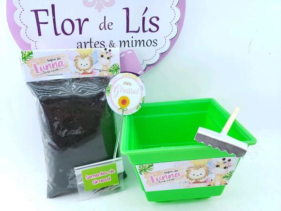 Kit para Plantar Lembrancinha Safari Aquarela Menina