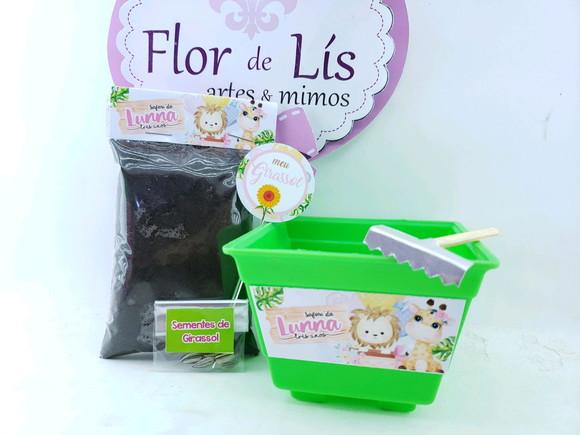 Kit para Plantar Lembrancinha Safari Aquarela Menina