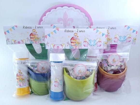 Kit Personalizado de Carnaval com Mola Máscara Confete Bolha