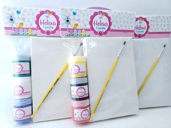 Kit Pintura Aquarela Jardim Encantado Tela 10x15