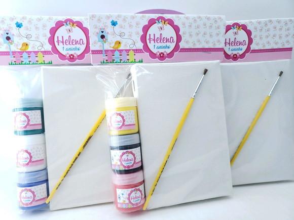 Kit Pintura Aquarela Jardim Encantado Tela 10x15