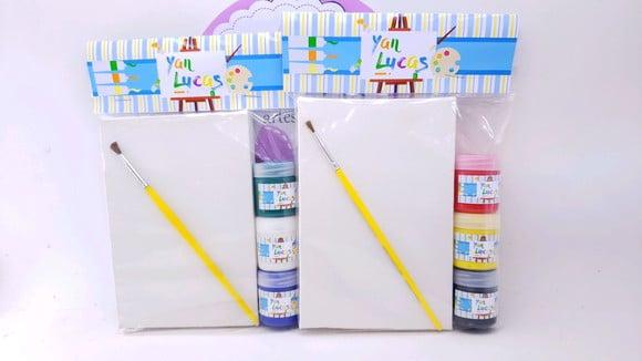 Kit Pintura Aquarela Tela 10x15