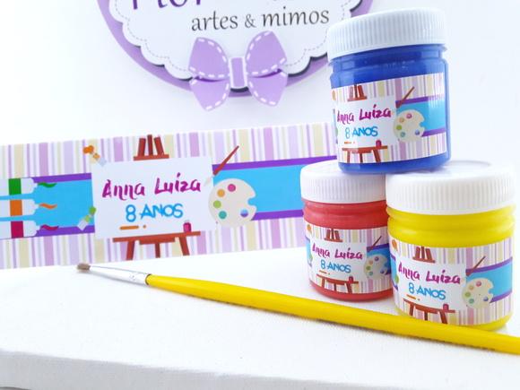Kit Pintura Aquarela Tela e Guache