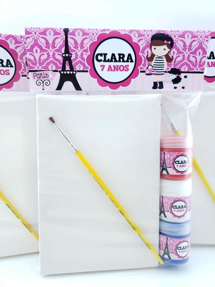 Kit Pintura com Guache Paris Tela 10x15