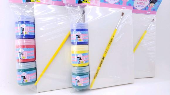Kit Pintura com Guache Monstros Sa Boo Tela 10x15