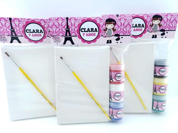 Kit Pintura com Guache Paris Tela 10x15