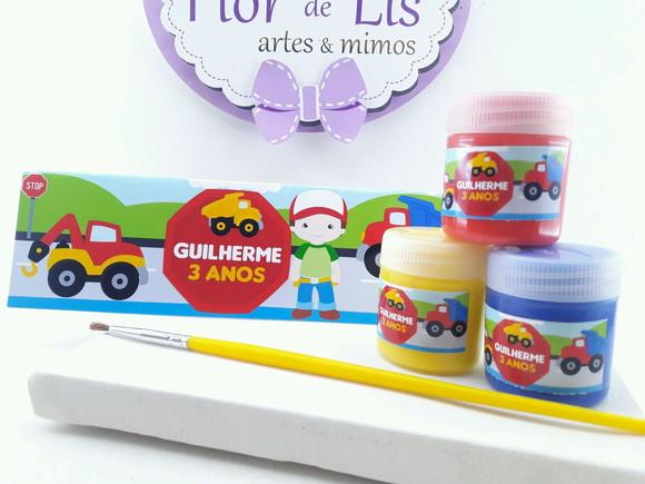 Kit Pintura com Tela Caminhões Meios de Transporte