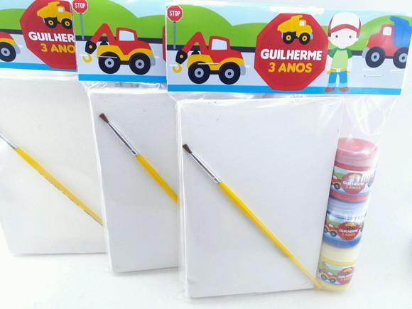 Kit Pintura com Tela Caminhões Meios de Transporte