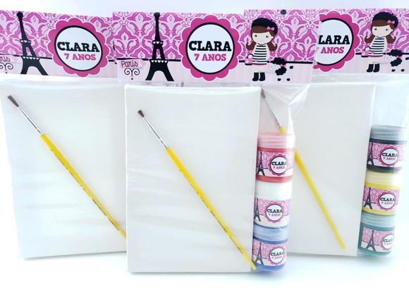 Kit Pintura com Guache Paris Tela 10x15