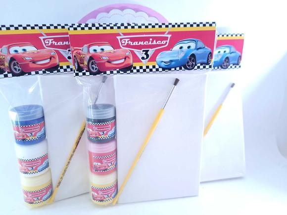 Kit Pintura com Tela Carros Meios de Transporte