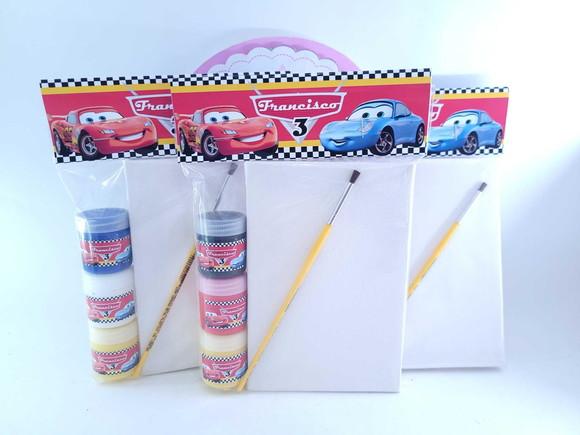 Kit Pintura com Tela Carros Meios de Transporte