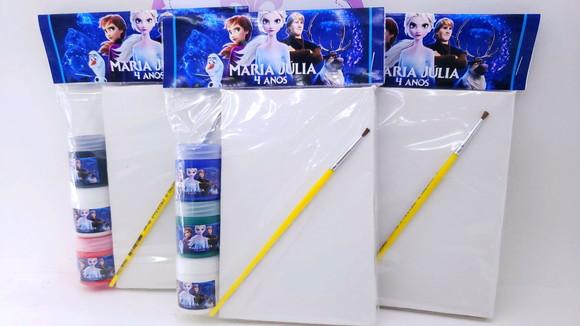 Kit Pintura Frozen 2 com Tela e Guache
