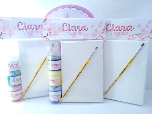 Kit Pintura Lembrancinha Flor de Cerejeira Sakura com Tela