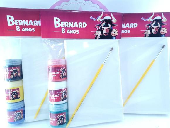 Kit Pintura Lembrancinha Touro Guache e Tela 10x15