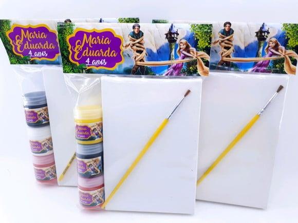 Kit Pintura Rapunzel Enrolados Aquarela