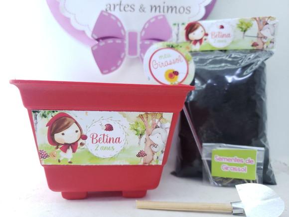 Kit Plantação Chapeuzinho Vermelho Aquarela