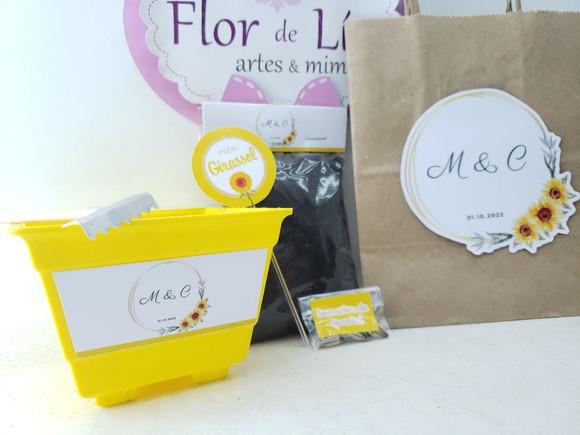 Kit Plantação com Sacola Casamento Lembrancinha Ecológica