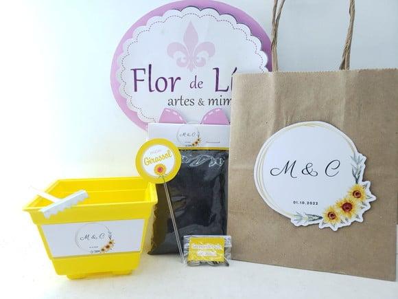Kit Plantação com Sacola Casamento Lembrancinha Ecológica