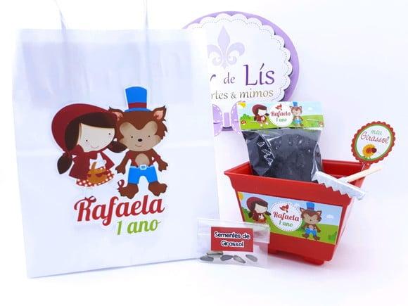 Kit Plantação com Sacola Chapeuzinho Vermelho