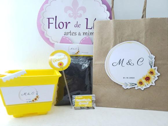 Kit Plantação com Sacola Casamento Lembrancinha Ecológica