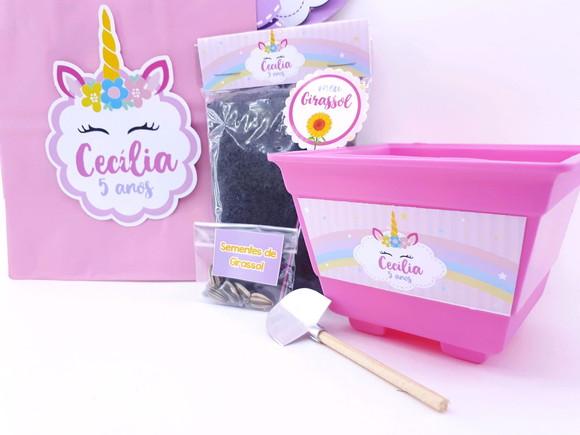 Kit Plantação com Sacola Unicórnio